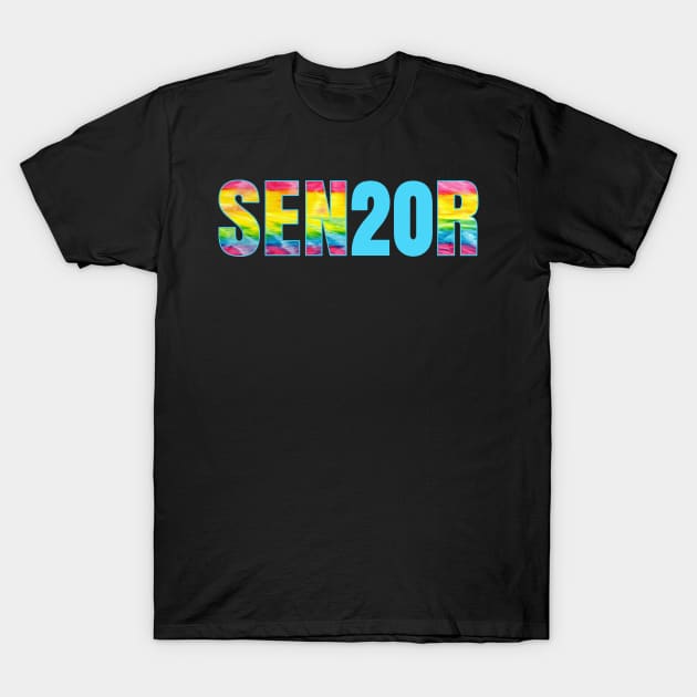 Senior 2020 Sen20r Trendy Tie Dye Graduate Graduation Gift T-Shirt by Kimmicsts